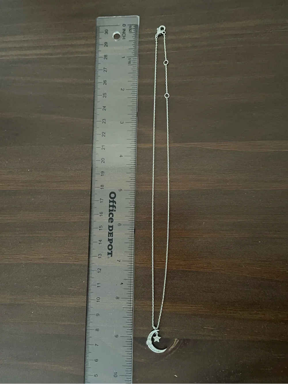 Silver Moon & Star Pendant Necklace - Picture 4 of 4